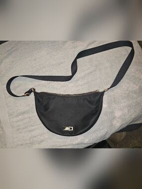 Kate Spade Sleek Black Crescent Crossbody Purse